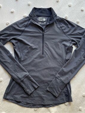 Mountain Hardwear Women's Charcoal Gray Half-Zip Top
